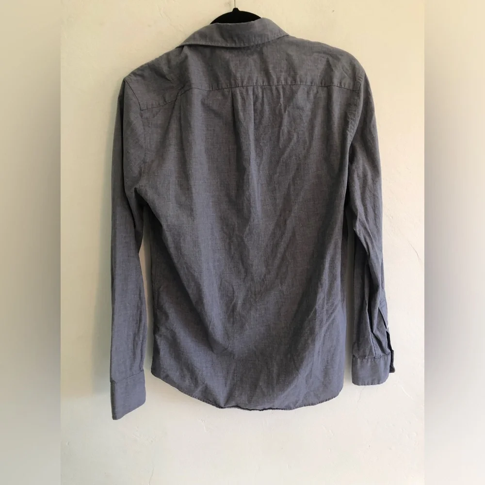J.CREW JEANS SLIM UNTUCKED SPORT SHIRT BLUE DENIM BUTTON DOWN MENS SMALL